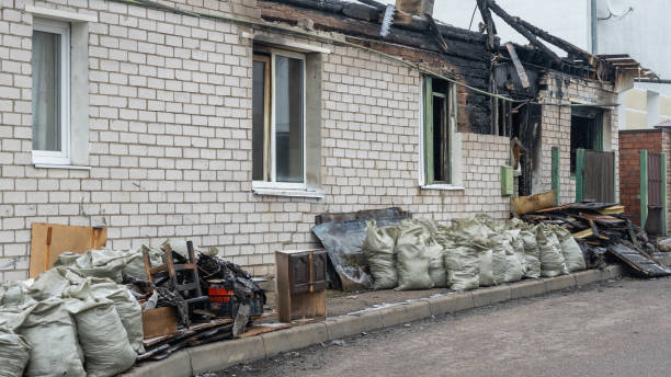 Professional Fire Damage Removal technician working in Riegelsville, PA